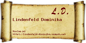 Lindenfeld Dominika névjegykártya